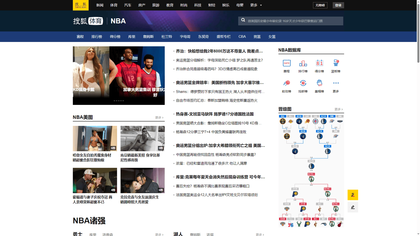 搜狐NBA官网