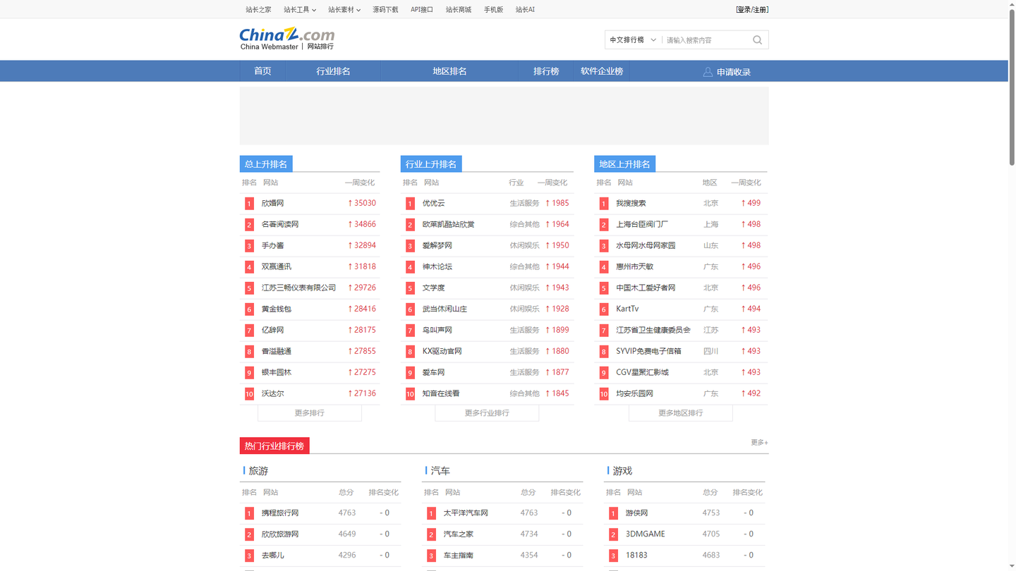 网站排行榜 - 站长之家